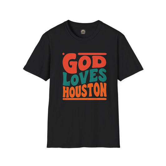 Retro God Loves Houston Tee