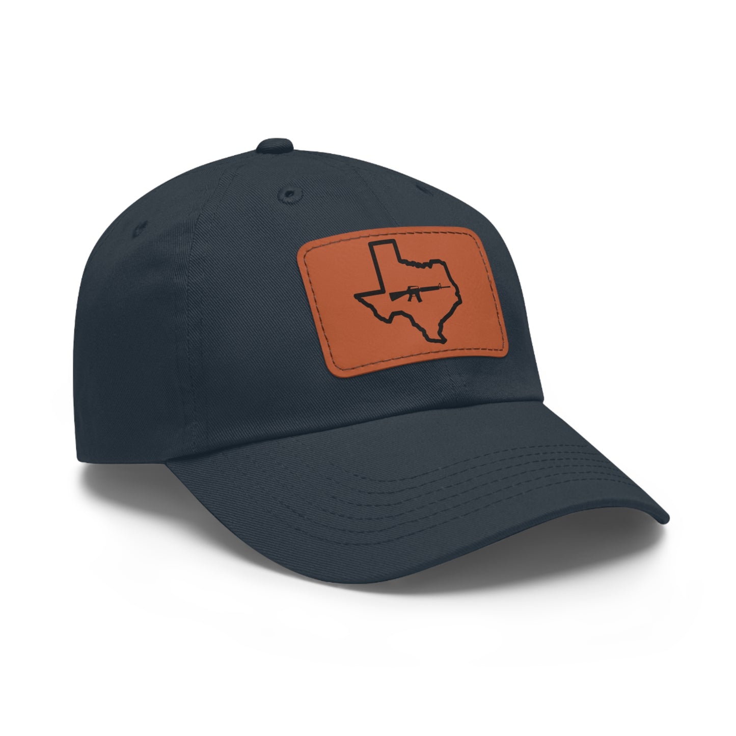 Texas Loves Guns: Dad Hat with Leather Patch (Rectangle)