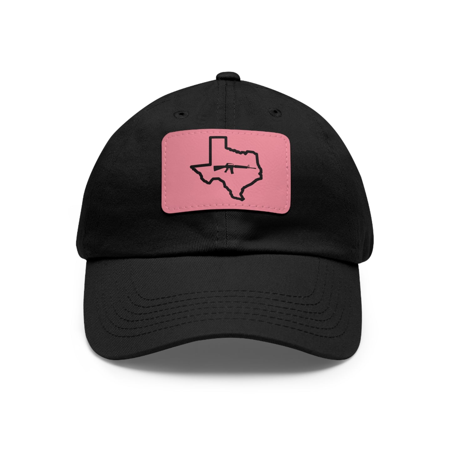 Texas Loves Guns: Dad Hat with Leather Patch (Rectangle)