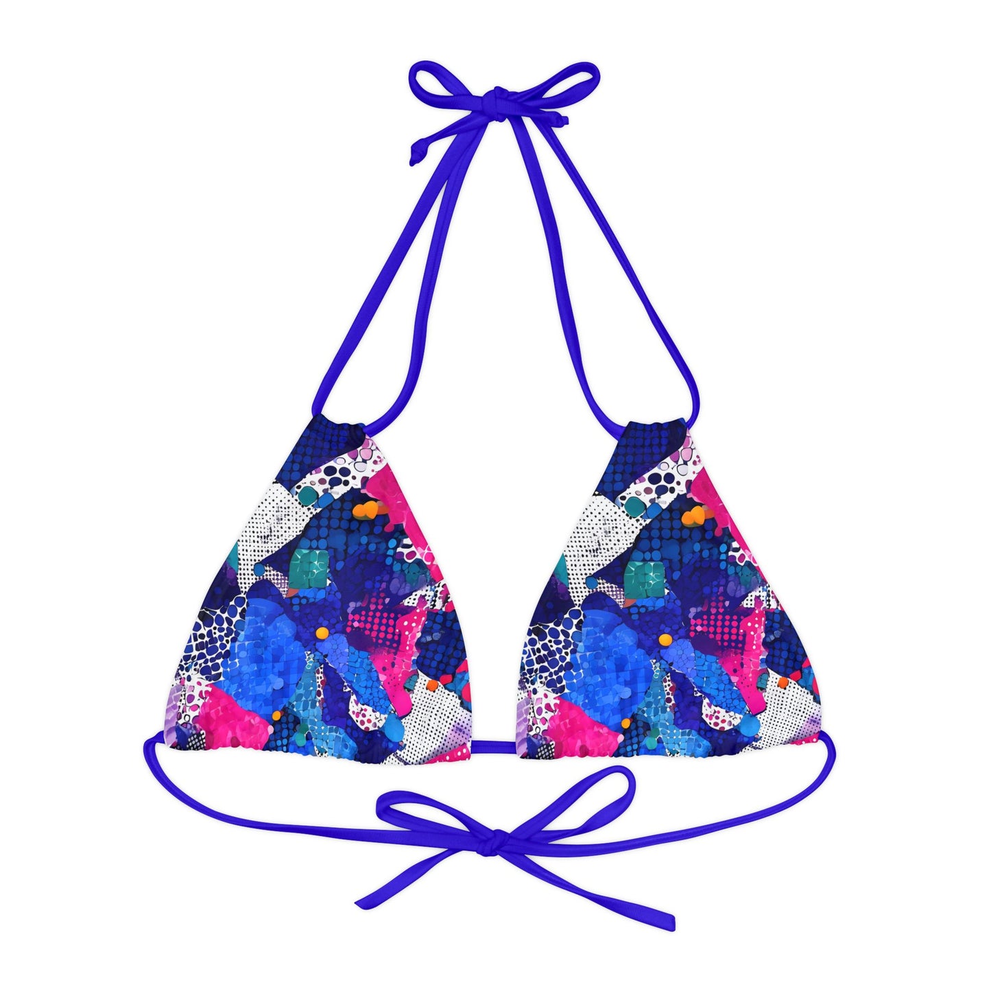 Vibrant Strappy Triangle Bikini Top