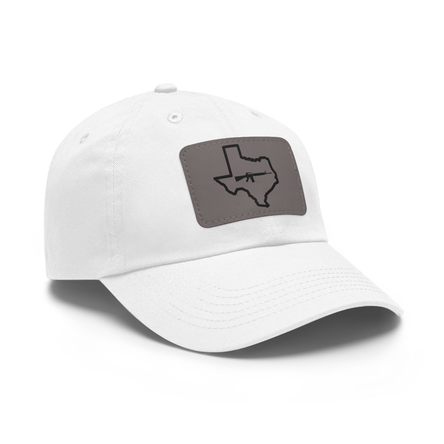 Texas Loves Guns: Dad Hat with Leather Patch (Rectangle)