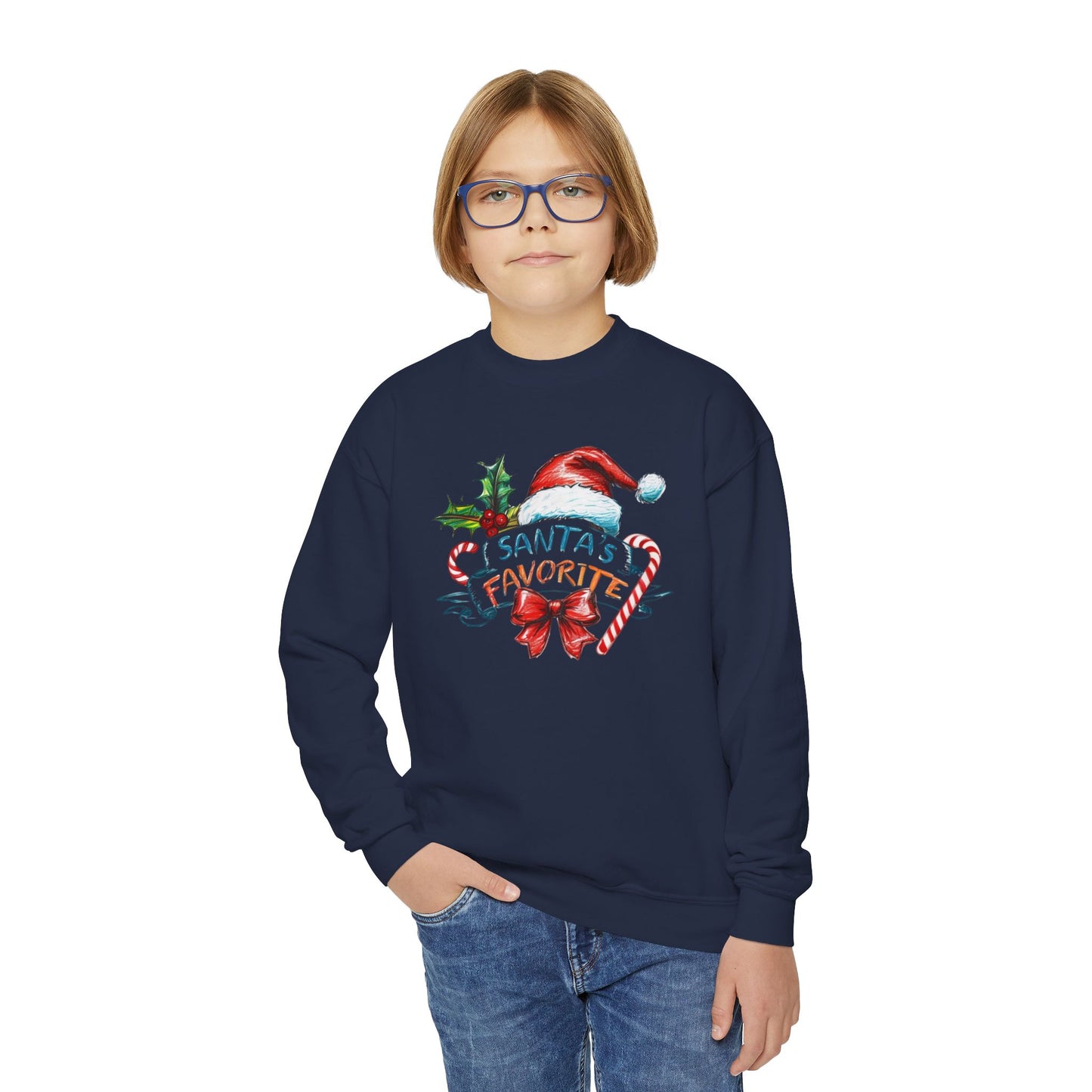 Santa's Favorite Youth Crewneck Sweatshirt