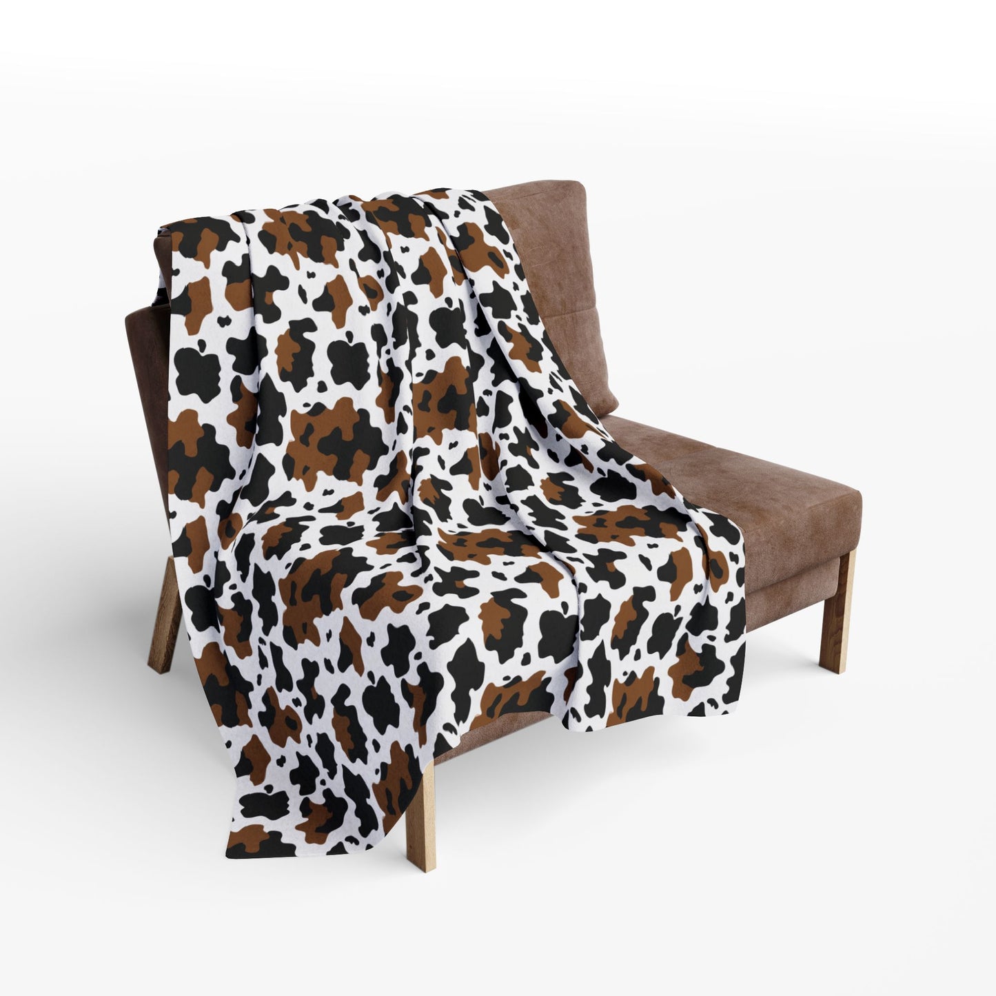 Cow-Print Fleece Blanket